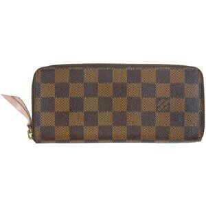 LOUIS VUITTON Portefeiulle Clemence wallet N41626 Damier Rose Ballerine Used